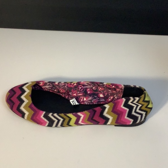 Missoni For Target Purple Green Sweater Knit Zig Zag Chevron Ballet Flats Sz 9.5 - Picture 6 of 12